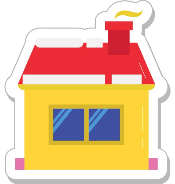 Maison Icône Vectorielle Colorée — Image vectorielle