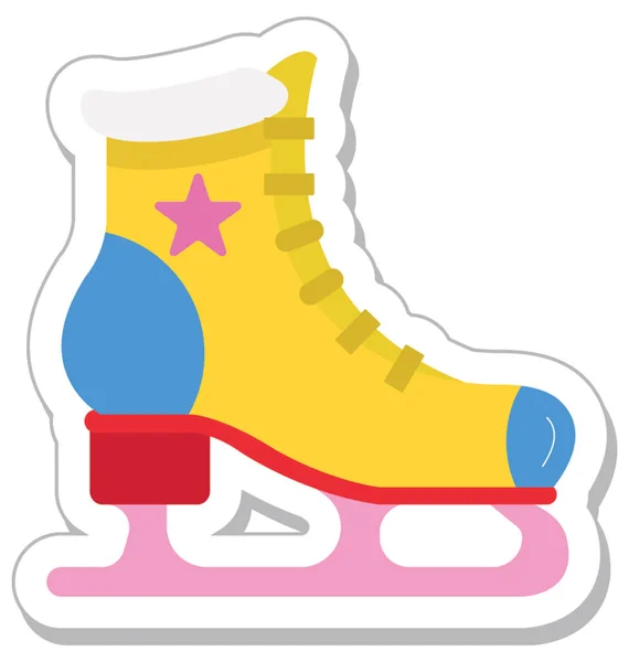 Patines Hielo Color Vector Icono — Vector de stock