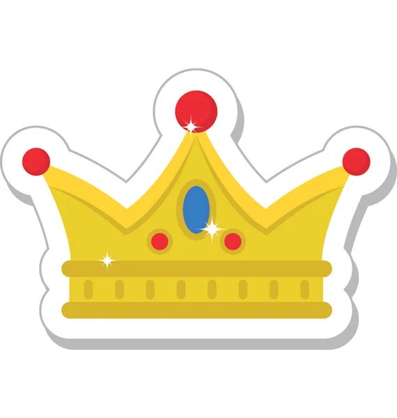 Crown Colored Vector Icon — Stock Vector