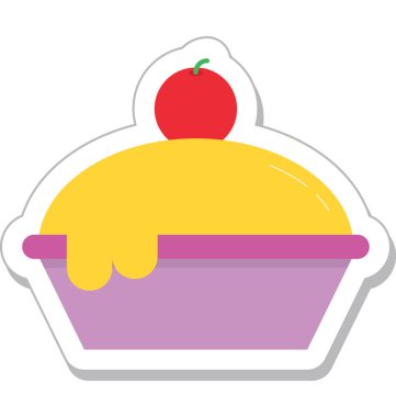 Cupcake renkli vektör simgesi