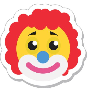 Palyaço renkli vektör simgesi 