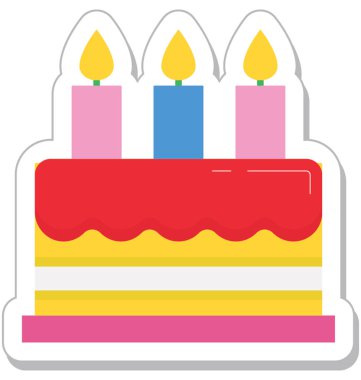 Pasta renkli vektör simgesi