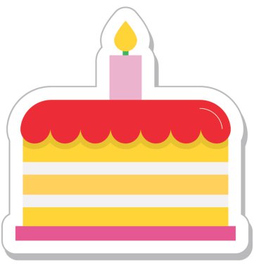 Pasta renkli vektör simgesi