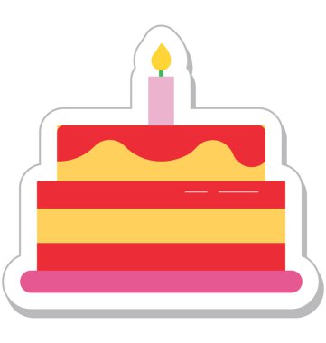 Pasta renkli vektör simgesi