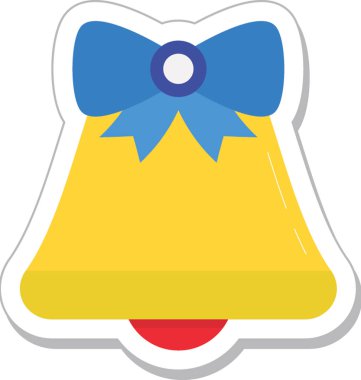 Noel Bell renkli vektör simgesi