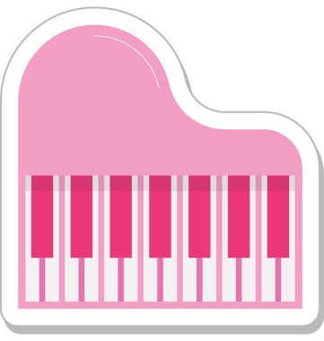 Piyano Klavye renkli vektör simgesi