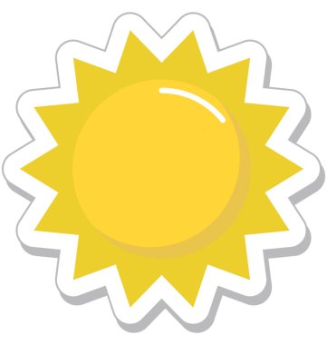 Güneş renkli vektör simgesi