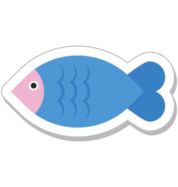 Balık renkli vektör simgesi