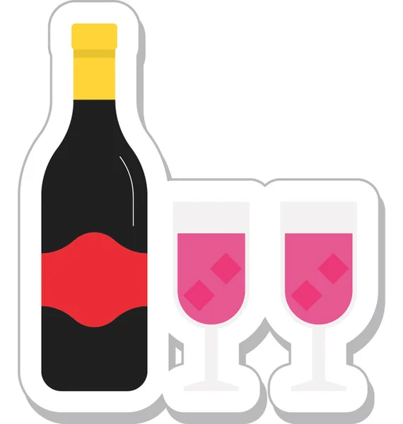 Wine Färgad Vektor Icon — Stock vektor