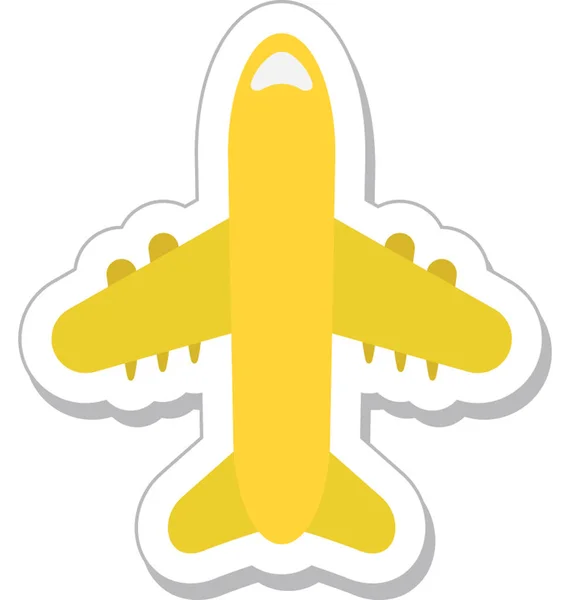 Flugzeug Farbiges Vektorsymbol — Stockvektor
