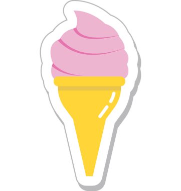 dondurma renkli vektör simgesi