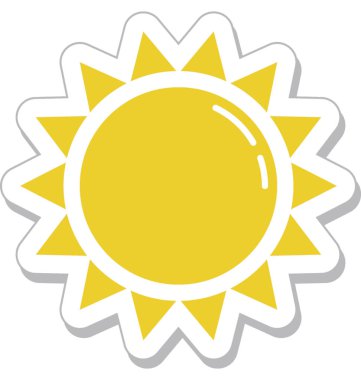 Güneş renkli vektör simgesi