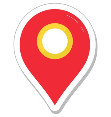 gps renkli vektör simgesi