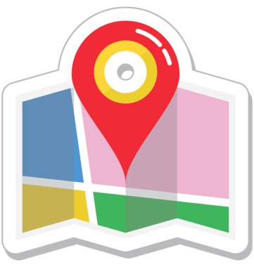 Konumu renkli vektör simgesi