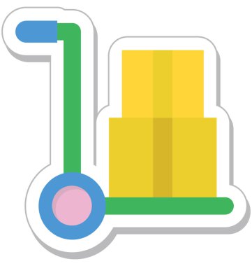 Arabası renkli vektör simgesi