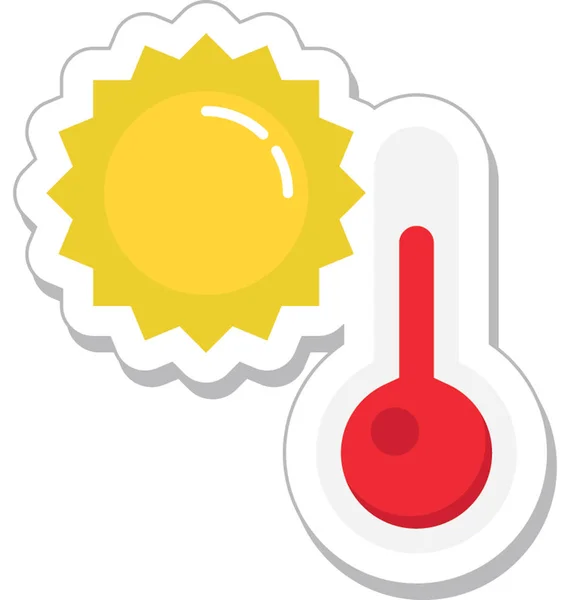 Heißes Wetter Farbiges Vektor Symbol — Stockvektor