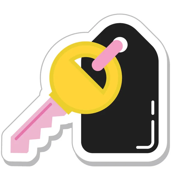 Key Colored Vector Icon — Stock Vector
