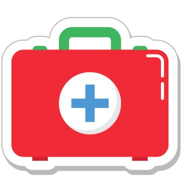 İlk yardım renkli vektör simgesi