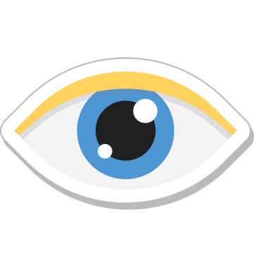 Göz renkli vektör simgesi