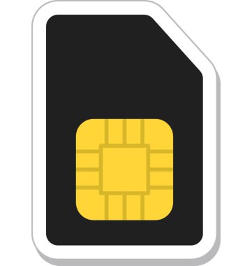 Vektör simge renkli SIM