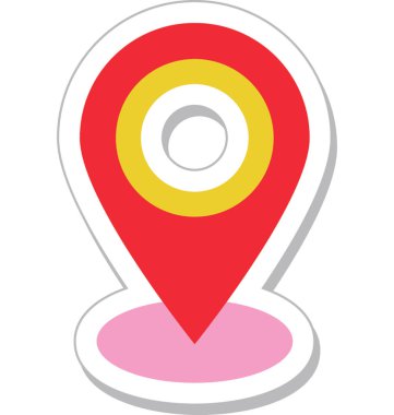 gps renkli vektör simgesi