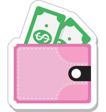 M-cüzdan renkli vektör simgesi