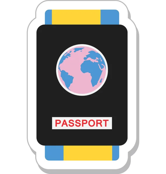 Pasaporte Icono Vector Color — Vector de stock