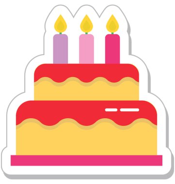 Pasta renkli vektör simgesi