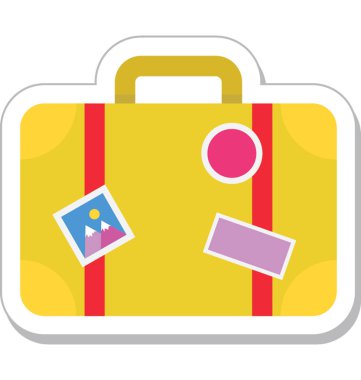 Bavul renkli vektör simgesi