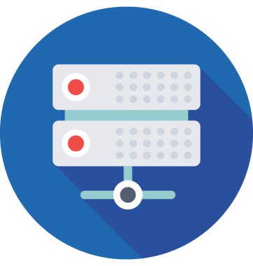 Sunucu renkli vektör simgesi