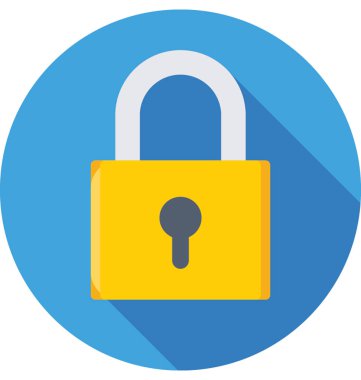 kilit renkli vektör simgesi