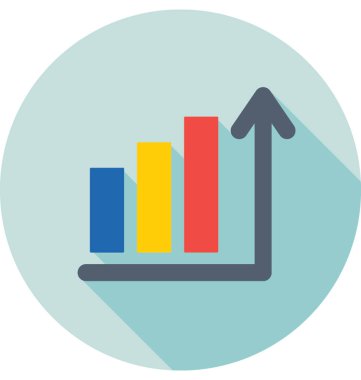 Büyüme grafik renkli vektör simgesi