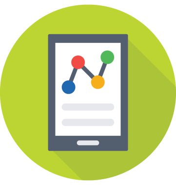 Mobil grafik renkli vektör simgesi