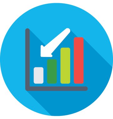 Kaybı grafik renkli vektör simgesi