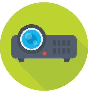 Projektör renkli vektör simgesi