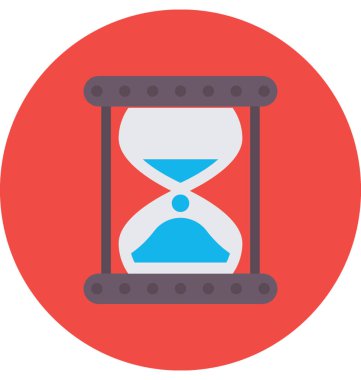 Kum saati renkli vektör simgesi