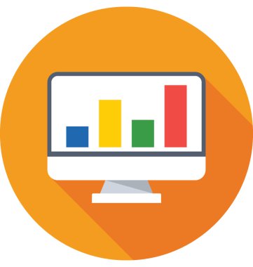 Online grafik renkli vektör simgesi