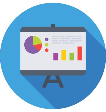 Grafik sunum renkli vektör simgesi 