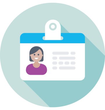 Öğrenci kartı renkli vektör simgesi 