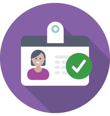 Öğrenci kartı renkli vektör simgesi 