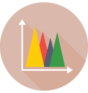 Piramit grafik renkli vektör simgesi