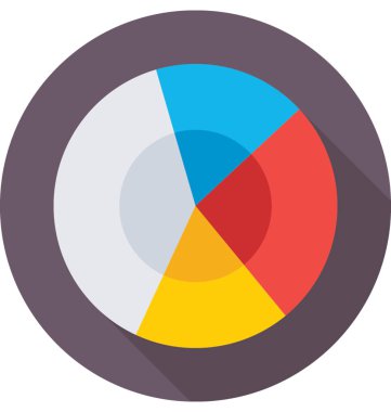 Pasta grafik renkli vektör simgesi