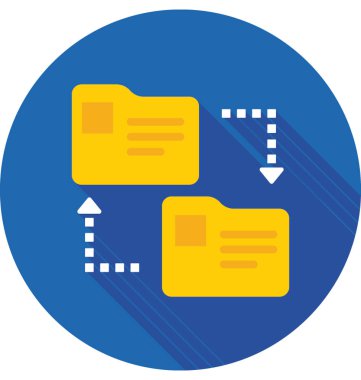 Klasör paylaşımı renkli vektör simgesi