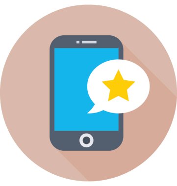 Mobil sohbet renkli vektör simgesi