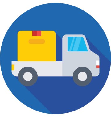 Teslimat Van renkli vektör simgesi 