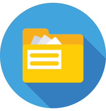 klasör renkli vektör simgesi