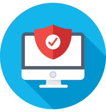 Web güvenlik renkli vektör simgesi 