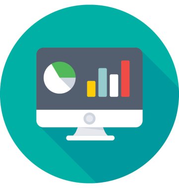 Online grafik renkli vektör simgesi