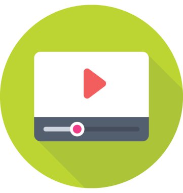 Media Player renkli vektör simgesi