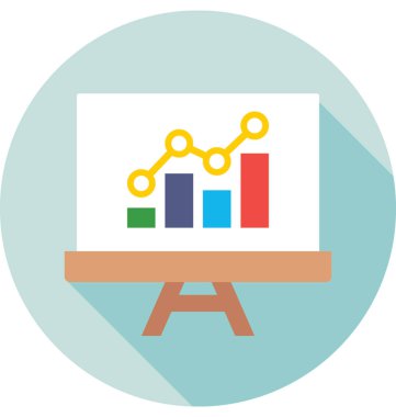 Grafik sunum renkli vektör simgesi